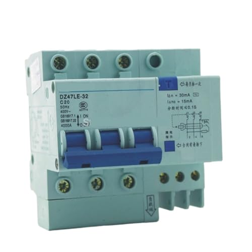 Disjoncteur différentiel 3P 20 A 400 V protection fuite terre et surintensité triphasé