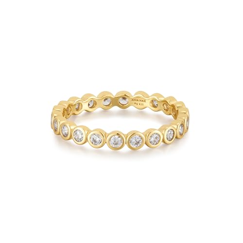 Bague ANIA HAIE en argent 925 plaqué or 14k et zircons éclatants pour femme