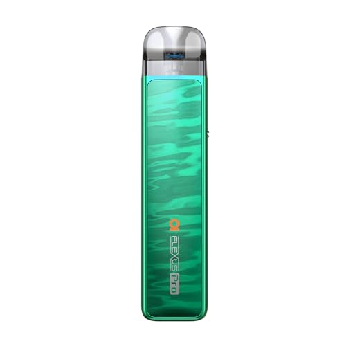 Aspire Flexus Pro Sigaretta Elettronica 30W per Svapo di Guancia e RDL - Pod Mod con Batteria Integrata 1200mAh, Pod 3ml, AF Coil 0.6Ω e 1.0Ω - (Senza Sticks, E-liquids o Ricariche) (Green)