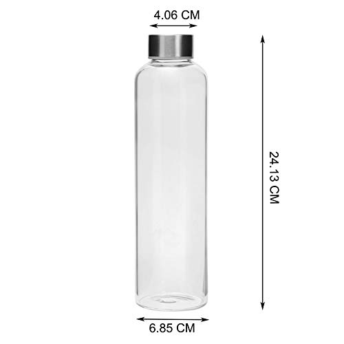 Cutting EDGE 500ml Borosilicate Glass Water Bottle (Transparent, Set of 1) 3