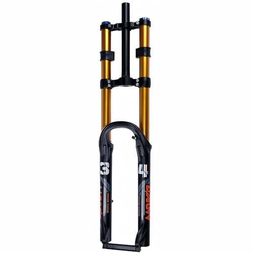 DH Downhill Mountainbike-Federgabel 26 27,5 Zoll Federweg 160/180/200 Mm MTB-Luftgabel Rückpralleinstellung Doppelschulter-Fahrrad-Vorderradgabel Steckachse 9 X 100 Mm 200MM,26in