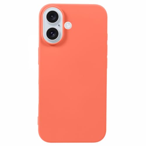 Image of ArmourPro Silicone Back Case for iPhone 16 Soft-Touch Case | Pinkish Orange