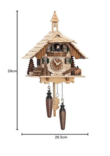 Reloj de cuco de cuarzo Engstler de pared fabricado en madera alemana Selva Negra 3