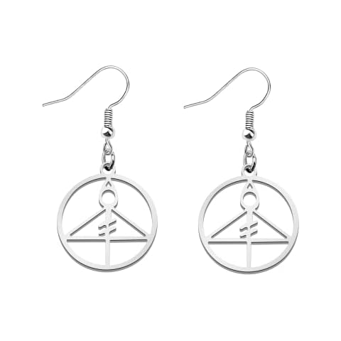 Owl House Inspired Light Glyph Earrings Owl House Fan Gift, Metal, stainless-steel Cover