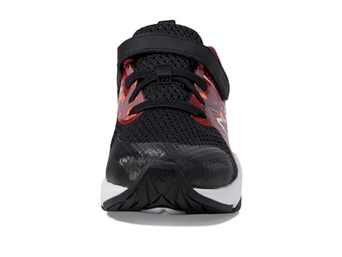 New Balance Baby ITRAVWB2 Running Shoe, Black/True Red/Blaze Orange, 4 Wide US Unisex Infant3