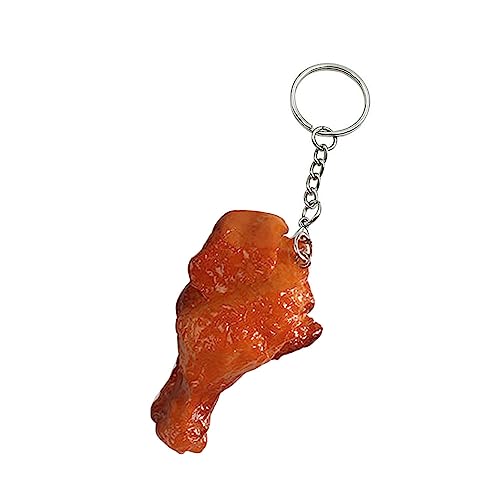 juneTree Genuine Leather Car Keychain, Universal Key Fob Keychain Leather Key Chain Holder Ring for Wallets & Keys, Drumstick, Medium