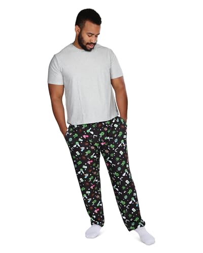 MeMoi Men's Weed Two Piece PJ Set in a Bag Black M