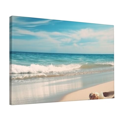 Impression sur toile de plage YoupO 30x45 cm pour decoration de salon et chambre