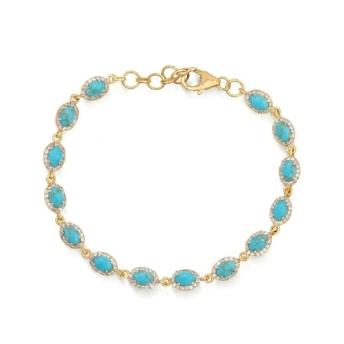 Bracelet turquoise plaqué or pour femme, l'accessoire idéal de vos soirées
