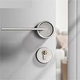 CHULKJFX Türschlösser aus Zinklegierung, Schlafzimmerschloss, Innentürgriff, Schließzylinder, stummgeschaltetes Türschloss, Heim-Hardware, 1 Stück