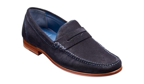 Image of BARKER William Men's Handmade Leather Loafers - Slip-On Casual Dress Shoes, Handcrafted in England
