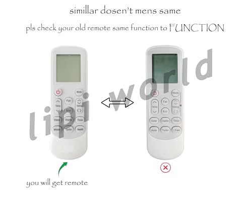 Image of LipiWorld 191 Health AC Remote Control (Old Remote Exactly Same Remote Will Only Work) Compatible for GODREJ AC Remote