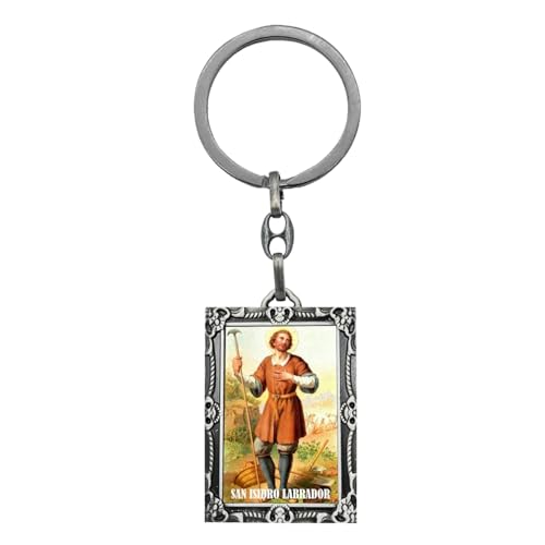 cotigo - LLAVERO santos de españa, llaveros originales para mujer y hombre, para y o para regalar regalos originales para hombre y mujer. (SAN ISIDRO LABRADOR RETRATO)