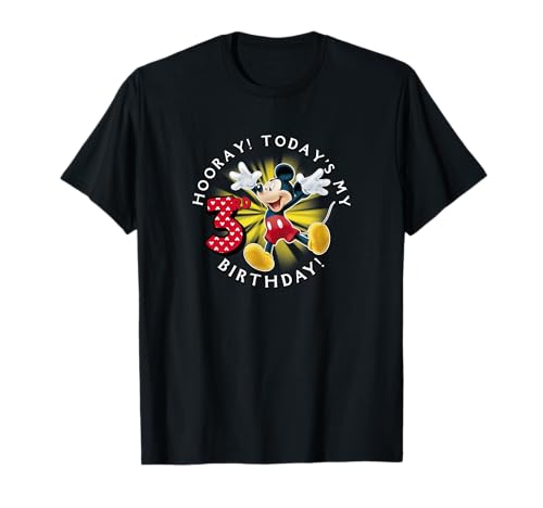 T-shirt Mickey Mouse Disney 3 ans cadeau anniversaire original pour enfant
