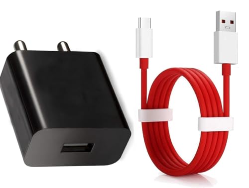 Image of Charger for Xiaomi Redmi Note 11 Pro Plus 5G Charger Original Like Adapter Type c Charger Fast Adaptor with Type c Charging Cable (O-Black- RED)