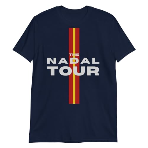 Camiseta Rafael Nadal | Camiseta Unisex Tour Nadal, azul marino, XL