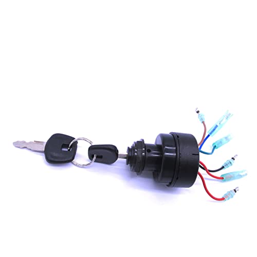 Image of Boat Engine 353-76020-3 353760203 353760203M Main Key Switch for Nissan for Tohatsu / 5040113 for Evinrude Johnson OMC Outboard Motor Lack Push Button Key Switch, 12 Volts