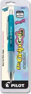 6 bolígrafos Pilot Dr. Grip gel tinta negra azul miniatura 1