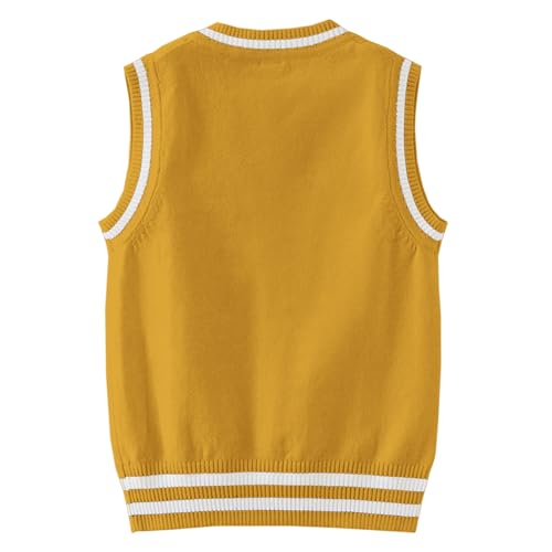 SANGTREE Women & Kids Uniform V Neck Cable Knit Sleeveless Sweater Vest2