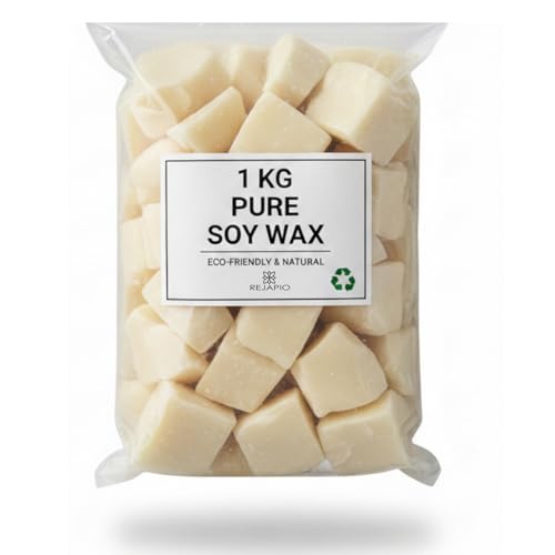 Image of 100% Pure Soy Wax for Candle Making (1kg) - Natural SOYA Wax for Candle Making | Premium Candle Wax 1kg for Scented Candles, Wax Melts & Massage | High-Quality Soy Wax 1kg Pack for DIY Crafts