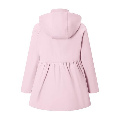 Image of SANGTREE Girl's Waterproof Trench Coat Hooded Lightweight Windbreaker Rain Jackets
