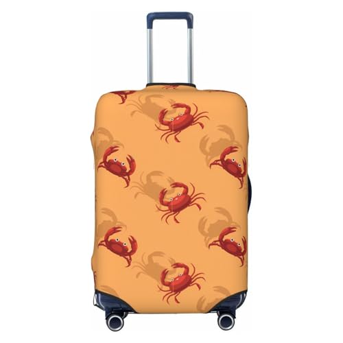 Cute Crab Travel Luggage Cover Suitcase Protector Bag,Double-Sided Printed Fits 18-32 Inch Luggage,Suitcase Sleeve For Kid And Adult,X-Large