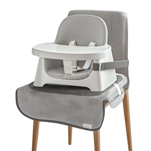 Image of Minnebaby Extra Large Booster Chair Protector Cover, Dining Chair Seat Cover for Booster Seat, Grey