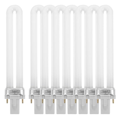 SHOWERORO 8 piezas Tubos de Luz UV para Lámpara de Uñas Repuesto Duradero y Seguro para Secado de Gel y Manicura Compatible con Lámparas de Manicura LED UV