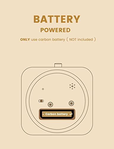 aboveClock Battery Powered Silent Alarm Clock with Snooze Function/Night Light - Bedside Clock with Non-Ticking Motion, Requires 1 AA Battery