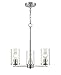 Millennium Lighting Verlana 3 Light Chandelier Ceiling Fixture in Brushed Nickel