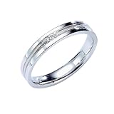 Tolldek Alianzas de boda 9 K/14 K/18 K bicolor 0,03 ct laboratorio Creado diamante clásico pareja anillos oro auténtico joyas joyas anillos de la amistad oro 18/14/9 quilates, talla 47 – 70, Oro