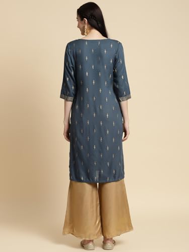 Image of rangita Women's Rayon Regular Fit Straight Kurti | Kurta (Pack of 2)