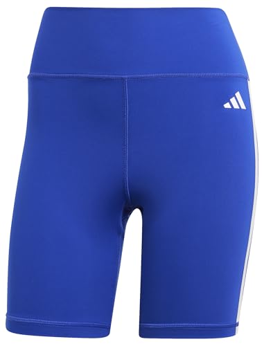 adidas Damen Training Essentials 3-Stripes High-Waisted Short Leggings, semi lucid blue, XS – Ansicht 1