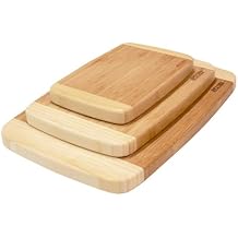 Joyce Chen Bamboo Cutting Board Set 3 Pack Small, Medium, and Large