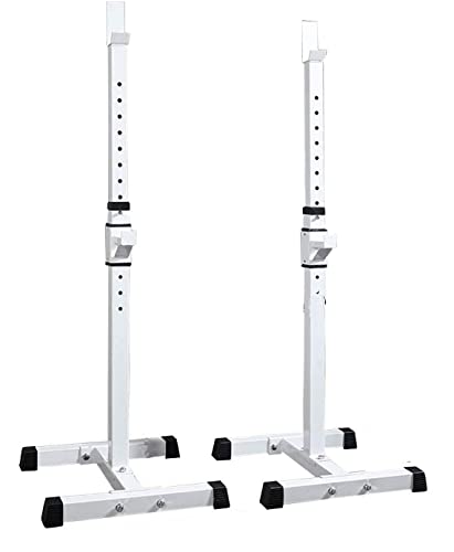 OTQEFTN Adjustable Squat Rack Barbell Rack Dumbbell Racks Station Weight Plate Bench Press Gym Family Fitness Max Load 661 LBS
