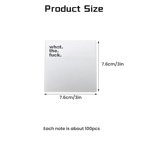 4/8 Pcs Funny Sticky Note, Funny Spoof Post-it Notes and Pens, Fuck Off Sticky Notes for Study Office Supplies, Notebook Labels, Unique Gift(8PCS)