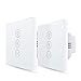 LoraTap ２x Interrupteur Volet Roulant Connecté, Ouverture Réglable, Commutateur Rideau Stores WiFi, Compatible avec Alexa Google Home pour Commande Vocale, Minuterie Intelligent Moteur Mural