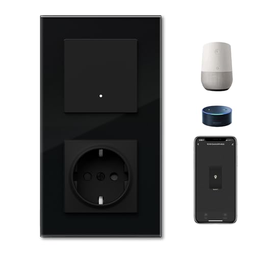 BSEEDLIFE Steckdose mit Smart Wifi Lichtschalter, Intelligente...