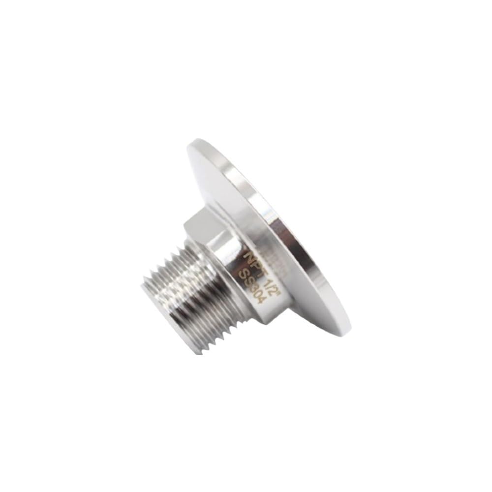 Sylale Men's 50.5Mm Ferrule Od Npt/Bsp To Tri-Clamp Sanitary Adapter - 304 Stainless Steel Pipe Fitting(,1/2")