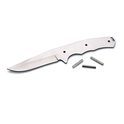 WOODRIVER Drop Point Skinner Knife Kit With Black Leather Sheath