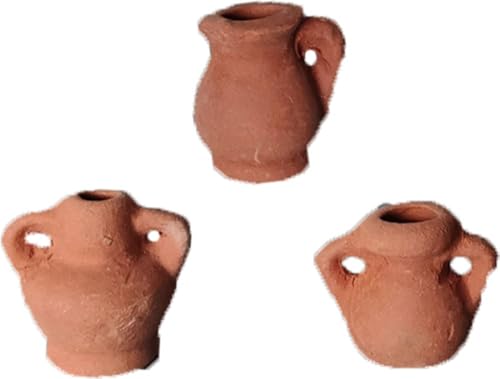 FADEDA 3X Tonkrüge/Höhe:2 cm/handbemalt/detailgetreue Krippen...