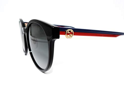 Gucci Oval Sunglasses GG0416SK 001 Black/Multi 55mm 04163