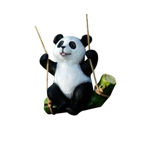 Statue de jardin panda résistant aux intempéries pour déco de cour