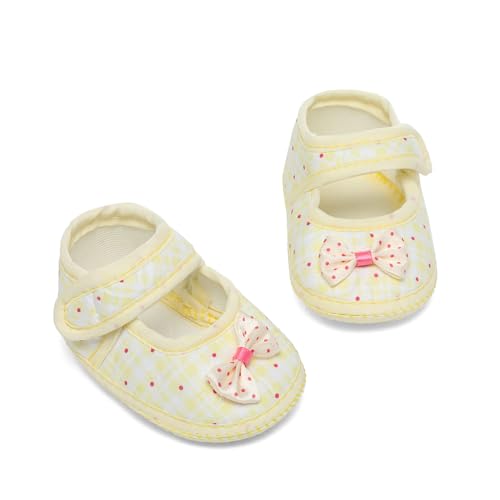 Baby Girl Dress Shoes,Infant Toddler First Walking Mary Jane Flats with Bowknot Non-Slip Soft Sole Wedding Princess