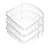 Conception amusante : la conception en forme de toast ajoute une touche ludique et créative à votre stockage de nourriture, le rendant agréable à utiliser, récipient à sandwich réutilisable, support à sandwich