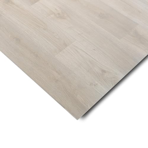 KARAT Revêtement de sol en vinyle effet bois - Carreaux de Sol en PVC - Antidérapant Imperméable - Pour Cuisine Salon Couloir Salle de bain - Sans phtalates,100x200 cm, Albus 3