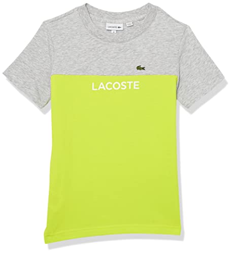 Image of Lacoste Girls' Kid's Short Sleeve Colorblock Crew Neck Tee Shirt