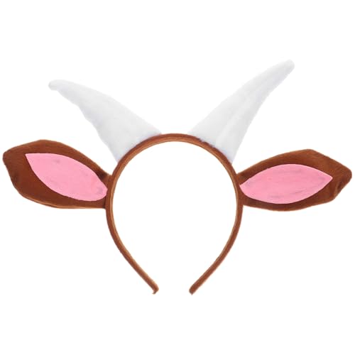 Serre-tête cornes de chèvre rembourrées accessoire coiffure peluche confortable