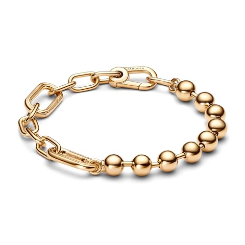 ME Bracciale con perline e maglie placcato in oro 14k 5