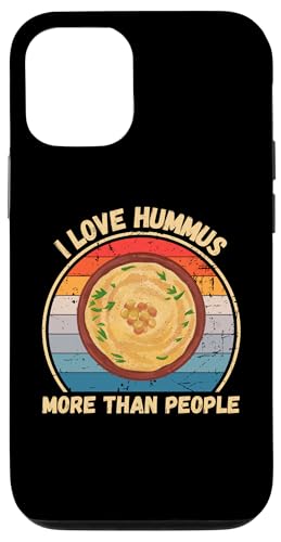Carcasa para iPhone 15 Pro Vintage Amo Hummus Más Que Personas Hummus Amante De La Comida